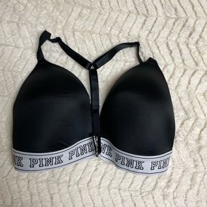 Black PINK Triangle Push-up Bra